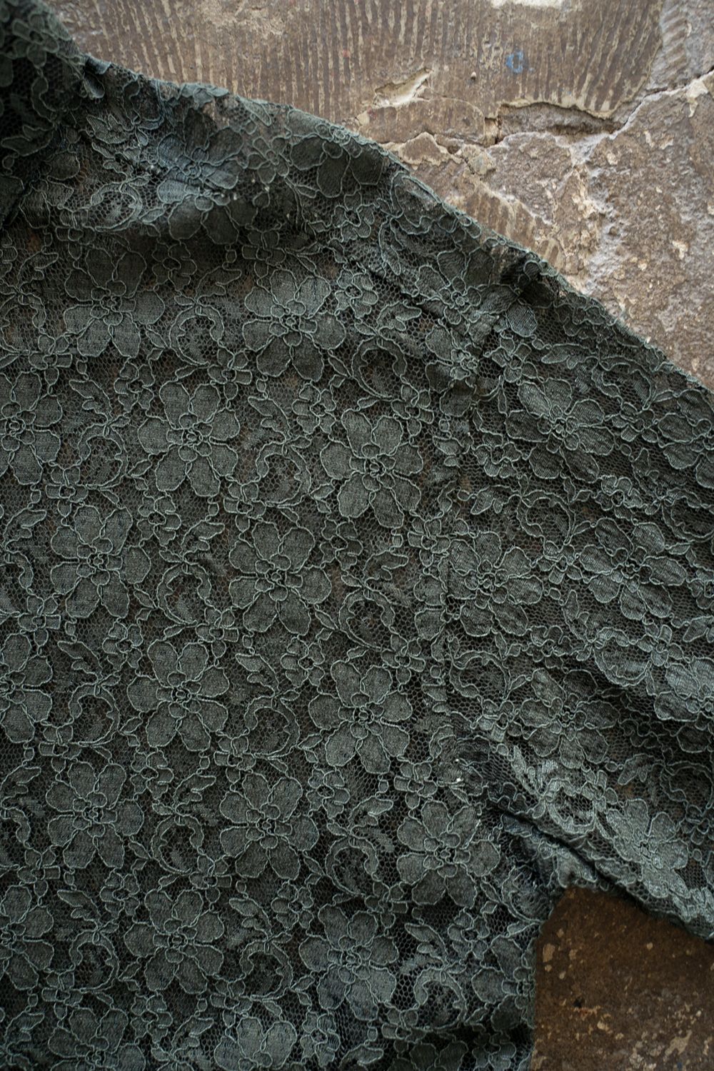 【ラスト1点】【25AW】Cord Lace L/S Shirt/コードレースロングスリーブシャツ(GREEN)