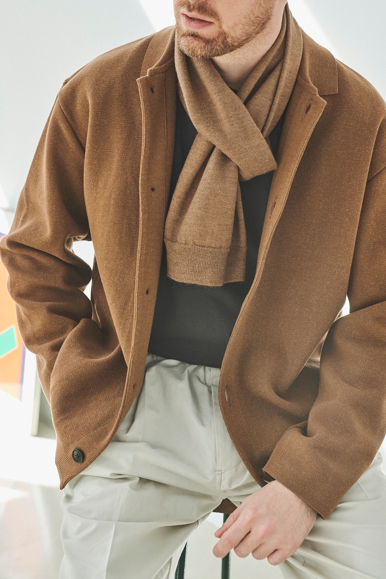 新品【STILL BY HAND】ミラノリブニットジャケットカーディガン