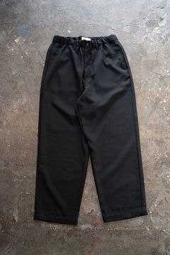 【ラスト1点】【23AW】ウール×ポリエステルイージーパンツ(BLACK)