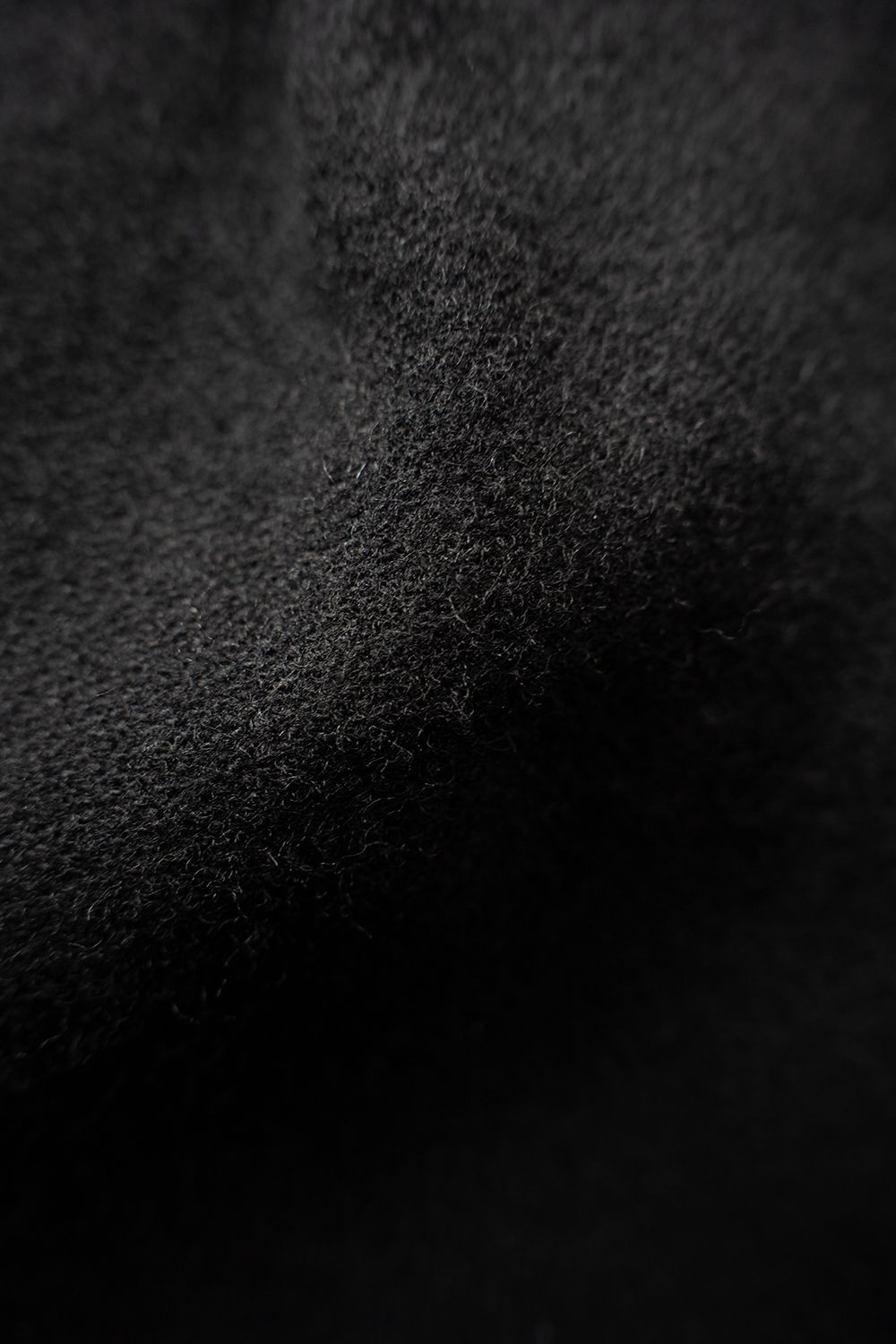 【26AW】ウール×ナイロンワンタックパンツ(BLACK)