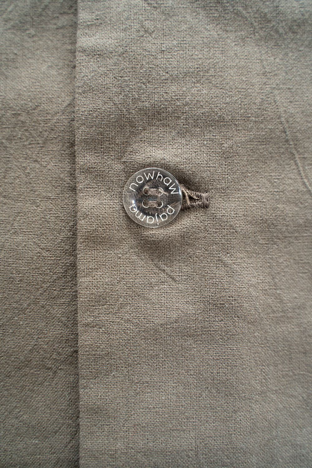 【ラスト1点】"square"pajama washed cotton(MOSS GRAY)【ユニセックス】【セットアップ】