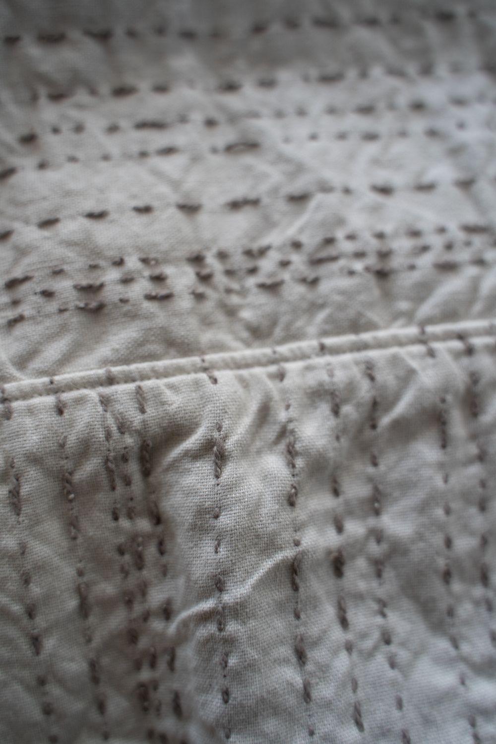 薄手刺し子織ジャケット(ベンガラ白)