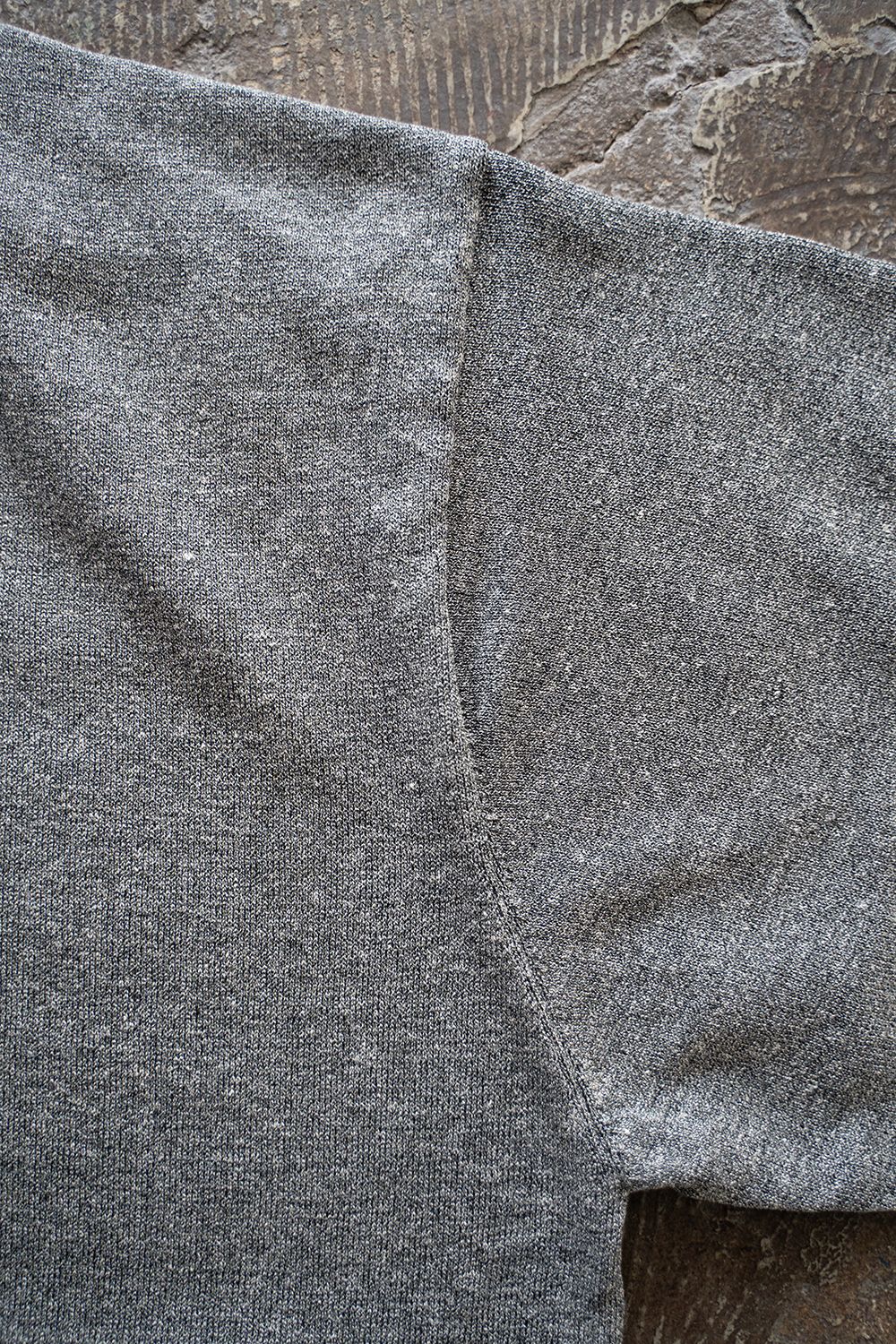 【ラスト1点】【24SS】綿×ポリエステル×リネン12Gニットカーディガン(GRAY)