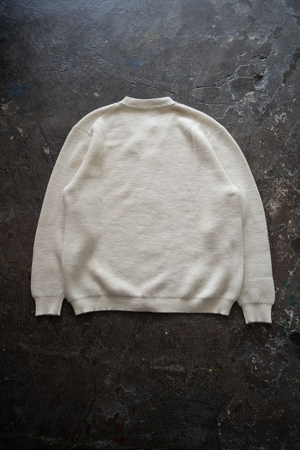 【ラスト1点】【24AW】アルパカ片畦編みカーディガン(IVORY)