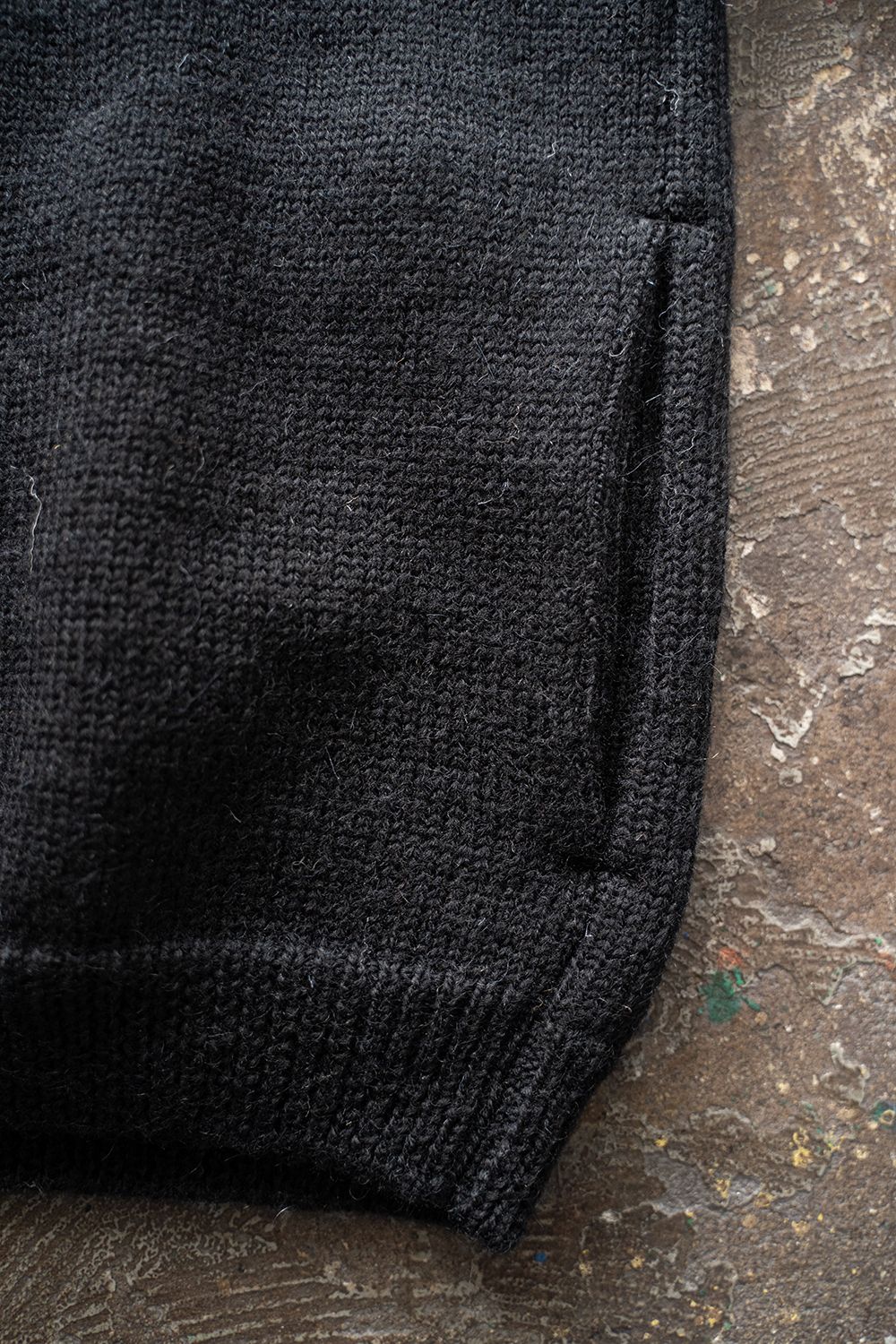 【ラスト1点】【24AW】英国羊毛ニットブルゾン(BLACK)