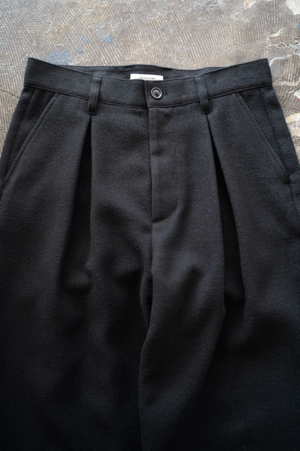 【25AW】2-Tack Wide Trousers/2タックワイドトラウザーズ(BLACK)