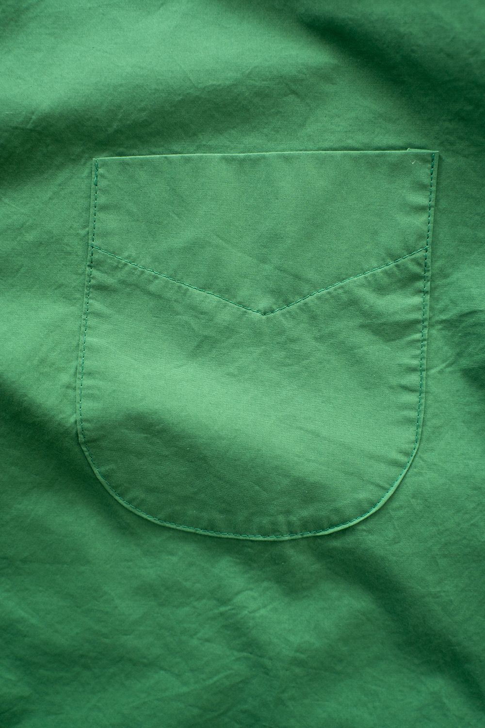 【ラスト1点】【23SS】Over Sized Band Collar Shirts(KELLY GREEN)