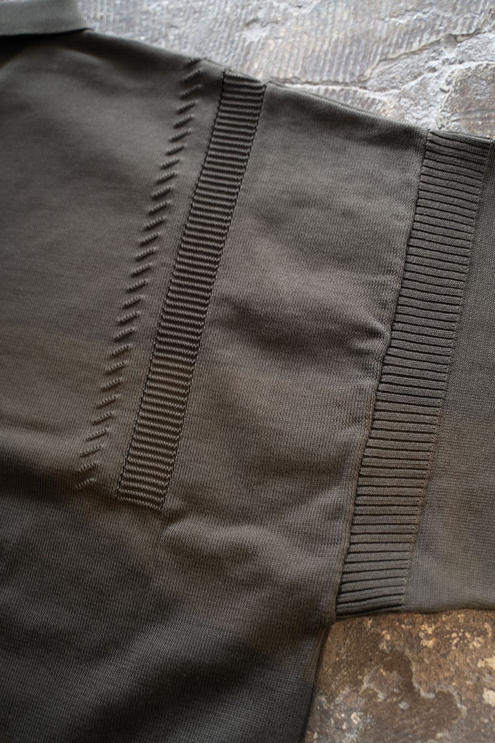 【ラスト1点】Yonaga Knit Polo(DARK BROWN)