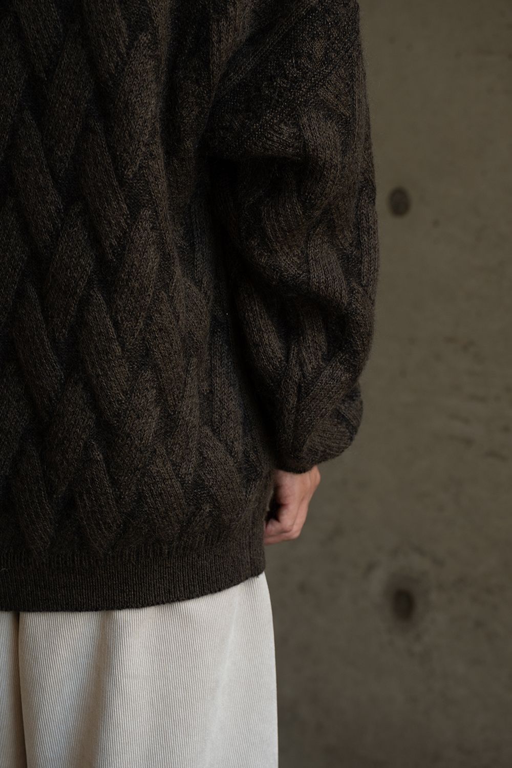 【26AW】Ochiba Mohair Cardigan(OLIVE)