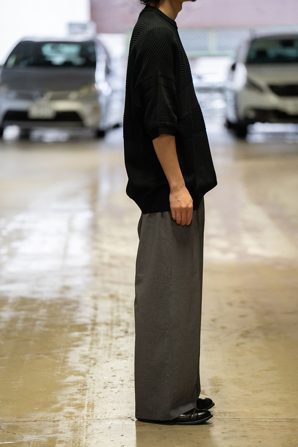 YASHIKI - 【ラスト1点】【25SS】Sogon Knit(BLACK) | Salty YASHIKI - 【ラスト1点】【25SS】Sogon Knit(BLACK) | Salty