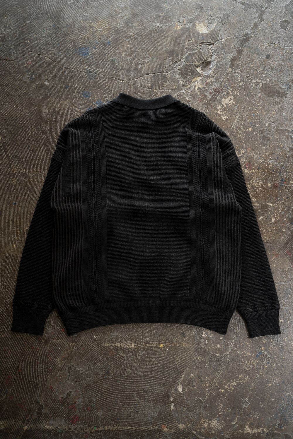 【26AW】Akisame Knit Polo(BLACK)