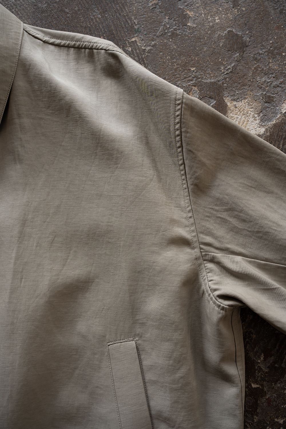 【26SS】ピグメントプリントジップブルゾン(SAGE)