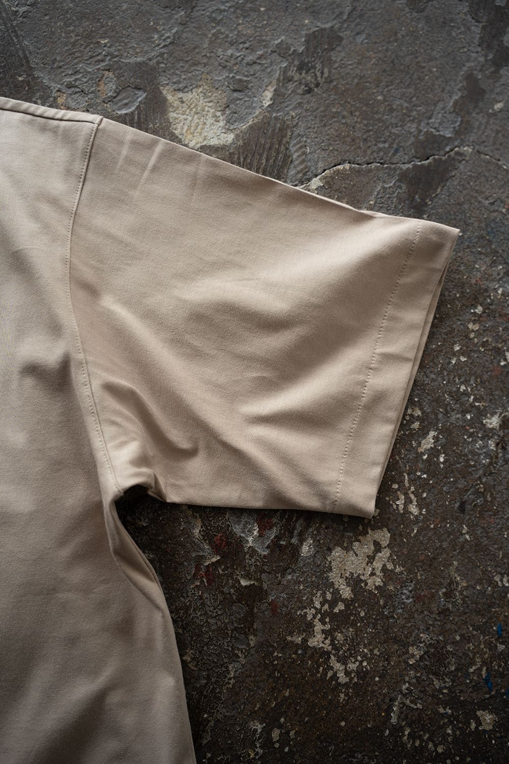 【26SS】オーバーサイズネックリブTシャツ(SAND BEIGE)