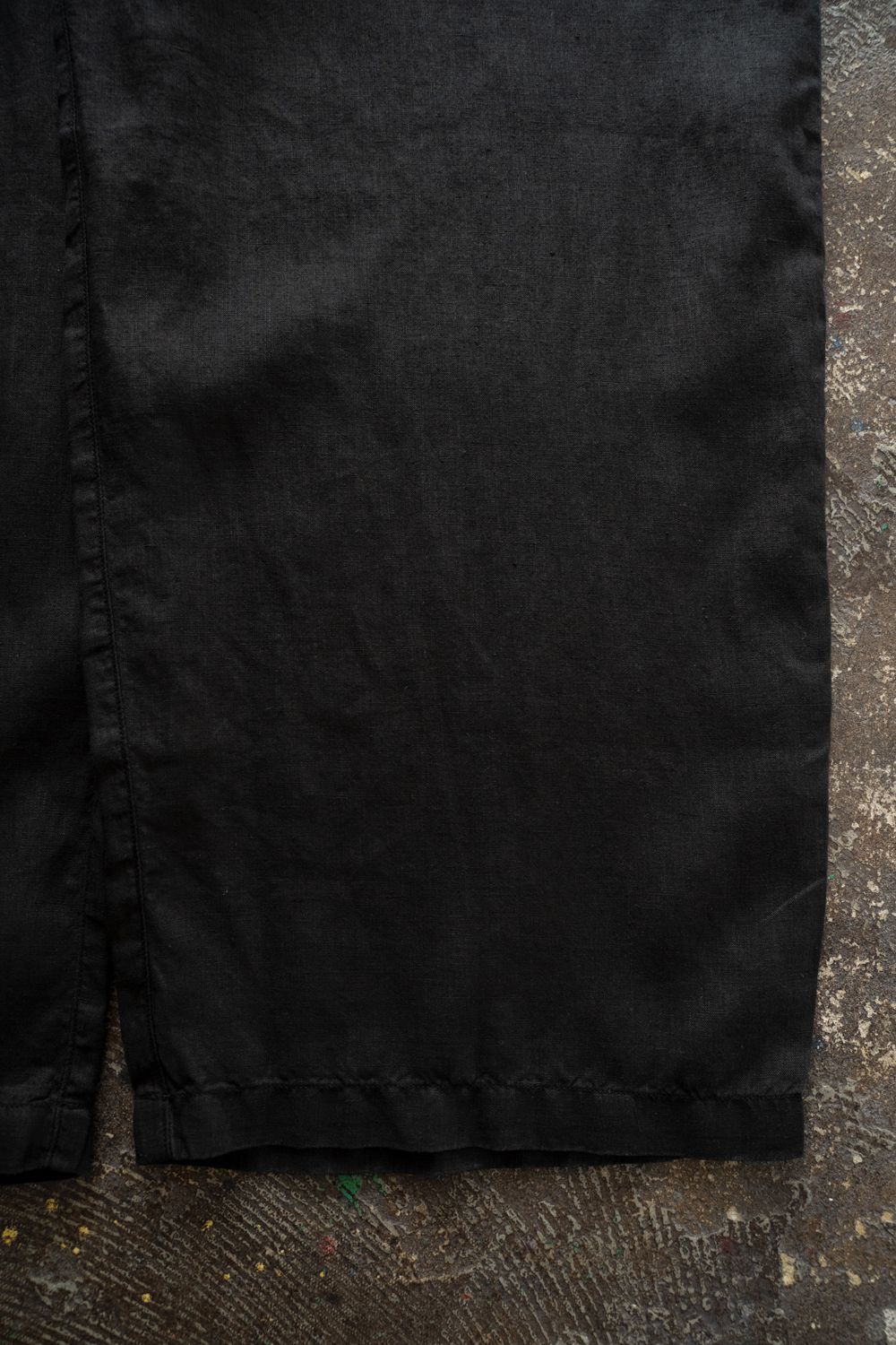 大麻ワイドパンツ(黒)