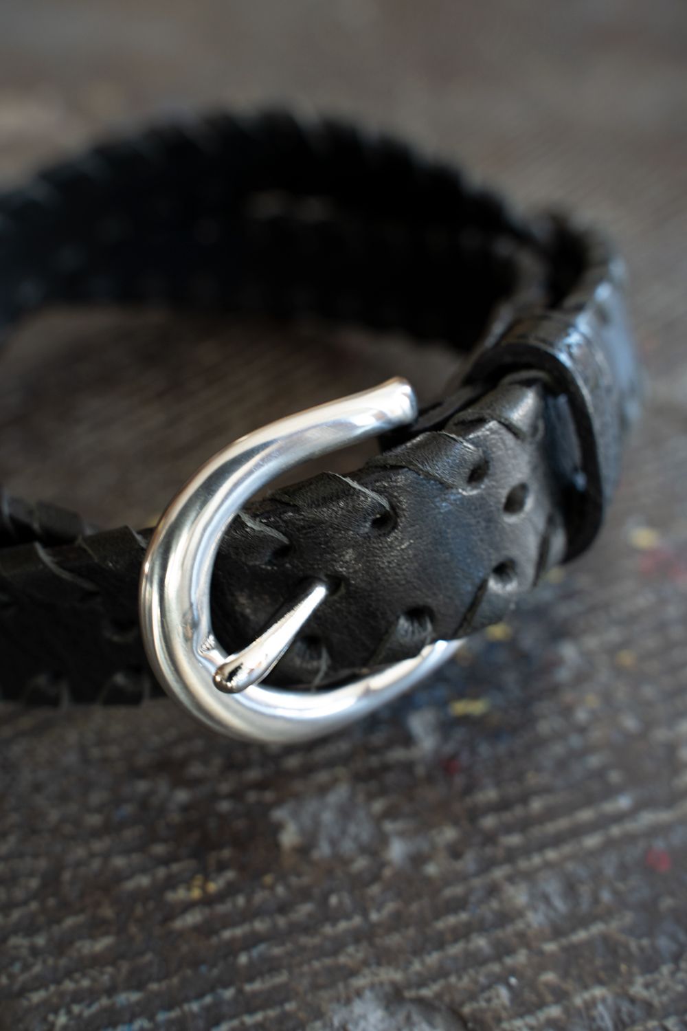 【ラスト1点】【25SS】Braided Leather Belt(BLACK)