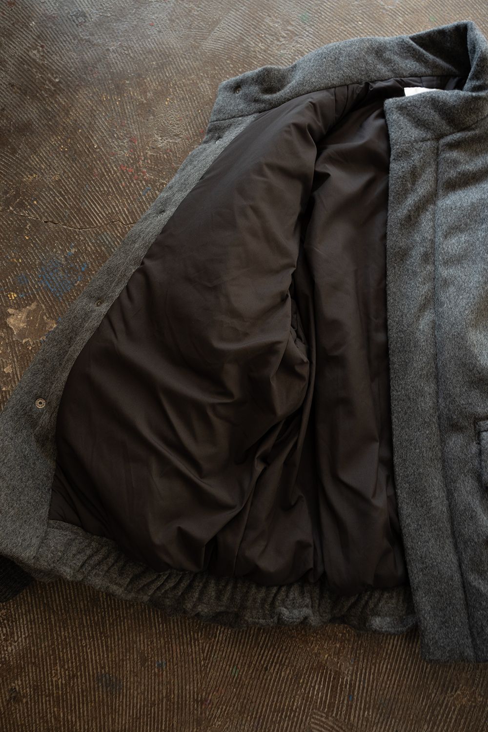 【26AW】Super100'sローデンクロスシンサレートスタンドカラーブルゾン(GRAY)