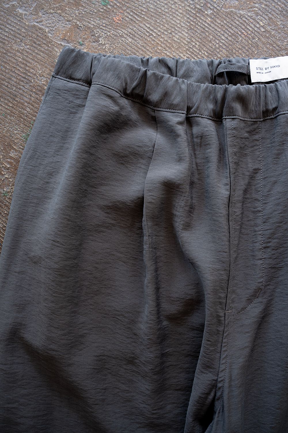 【26SS】レーヨン×リネンイージーパンツ(SLATE GRAY)
