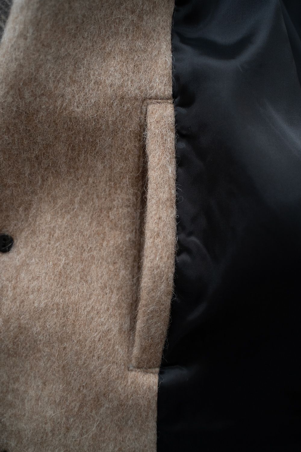 【ラスト1点】【25AW】Mohair Shaggy Long Jacket/モヘアシャギーロングジャケット(BEIGE)