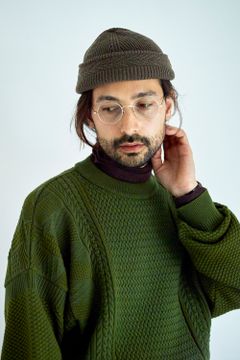 【22AW】Yagasuri Knit Cap(KHAKI GRAY)