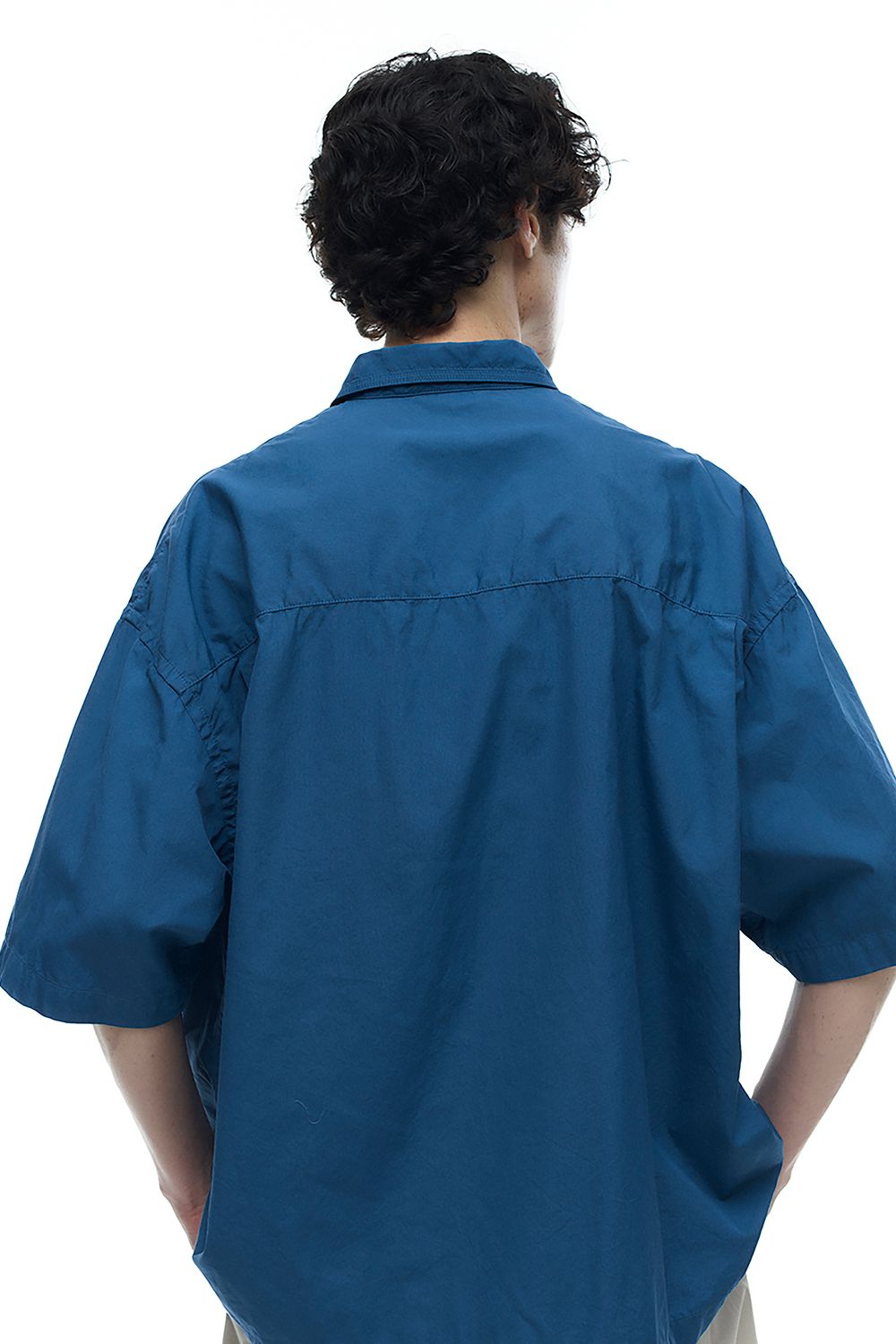 【ラスト1点】【26SS】Oversized Stitching Shirt(BLUE)