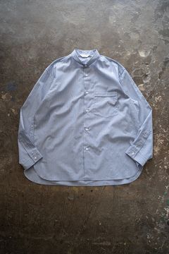 【ラスト1点】【25SS】極小襟ストライプシャツ(NAVY)