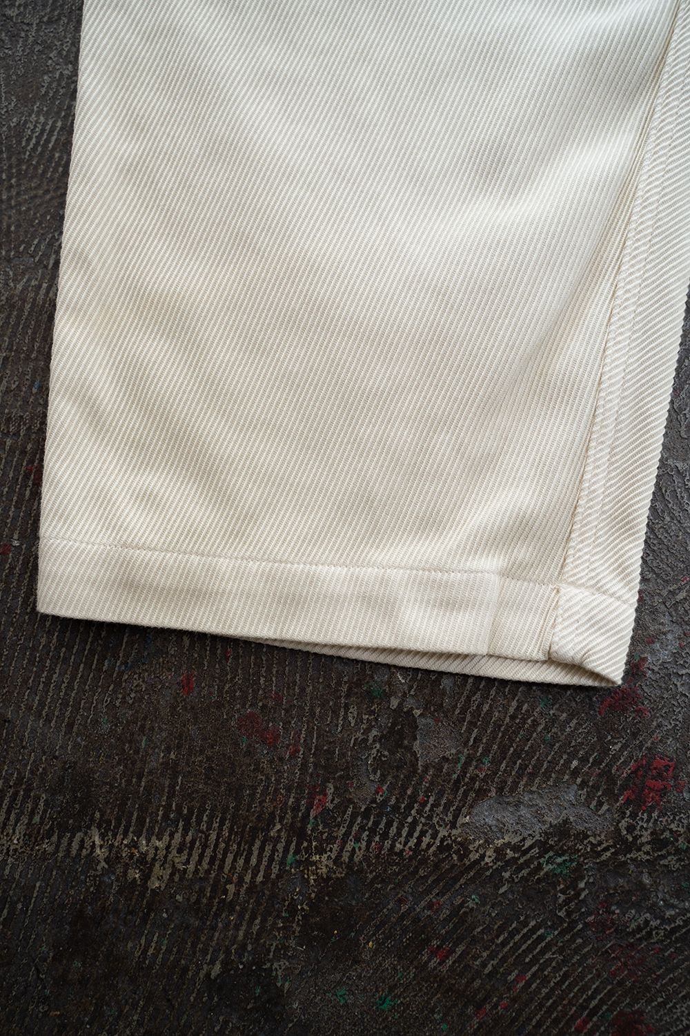 【22AW】コットンカルゼワイドパンツ(IVORY)