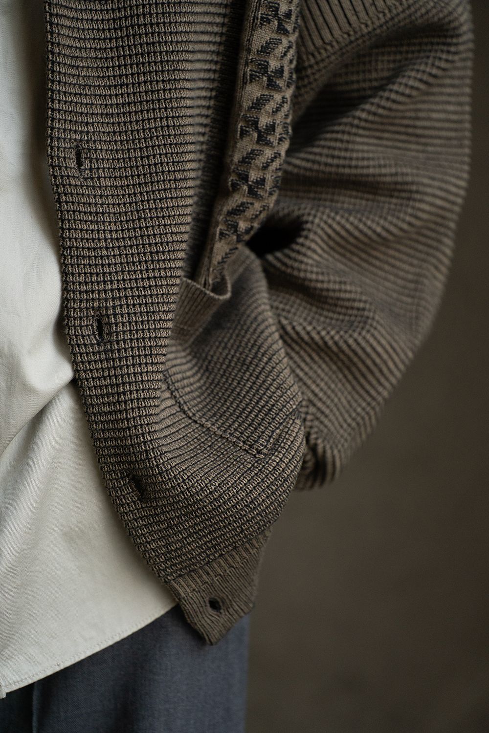 YASHIKI - 【ラスト1点】【24AW】Tasogare Cardigan(KHAKI) | Salty