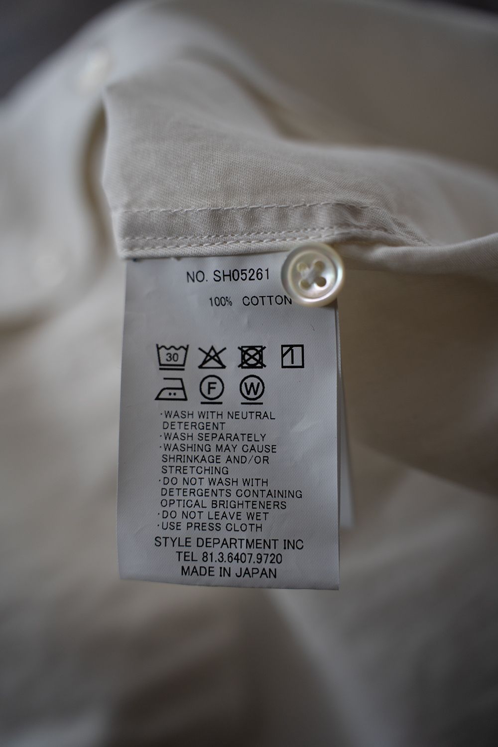【26SS】ガーメントダイオーバーシャツ(ECRU)