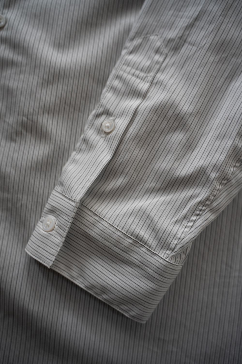 【26AW】ブロードレギュラーカラーシャツ(WHITE STRIPE)