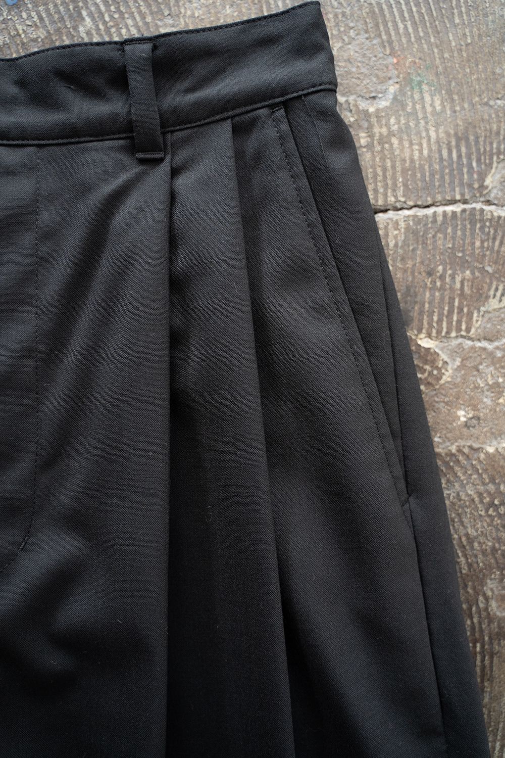 【ラスト1点】【24SS】Tropical Cloth Wide Pants/トロピカルクロスワイドパンツ(BLACK)