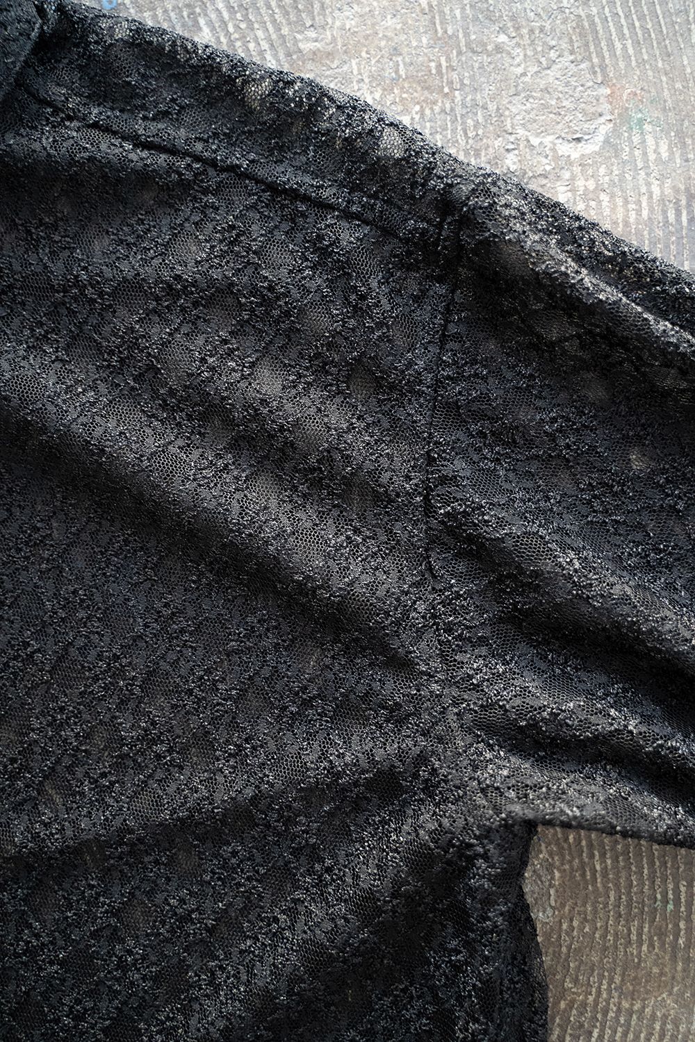 【ラスト1点】【24SS】Russell Lace L/S Shirt/ラッセルレースロングスリーブシャツ(BLACK)