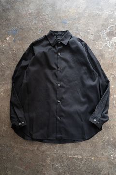【ラスト1点】【23AW】Soft Broad Shirt/ソフトブロードシャツ(BLACK)