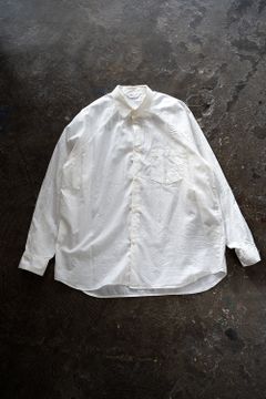【ラスト1点】【22SS】シルク混胸ポケットレギュラーカラーシャツ(WHITE)