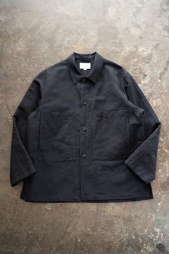 【ラスト1点】【24SS】リネン×ウールライトブルゾン(NAVY)