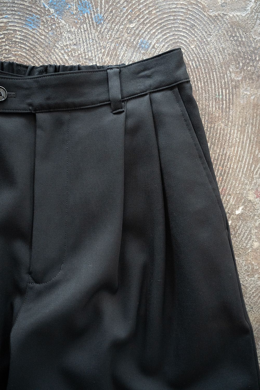 【26SS】2Tuck Wide Easy Pants/2タックワイドイージーパンツ(BLACK)