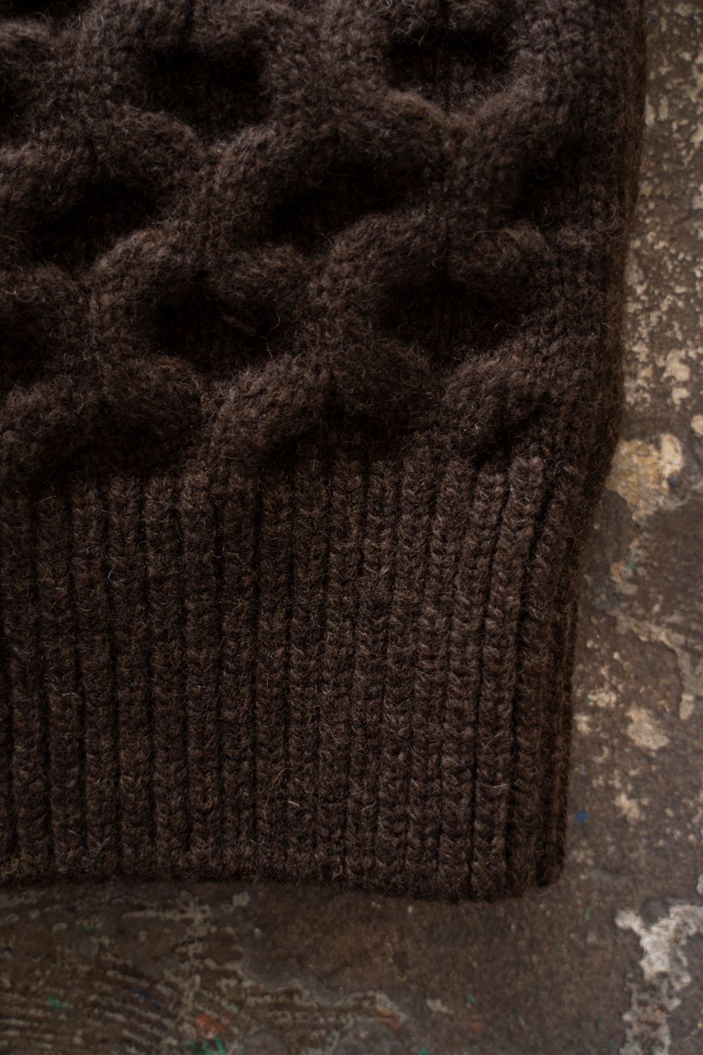 undyed yak/New Zealand wool ombre sweater(NATURAL)