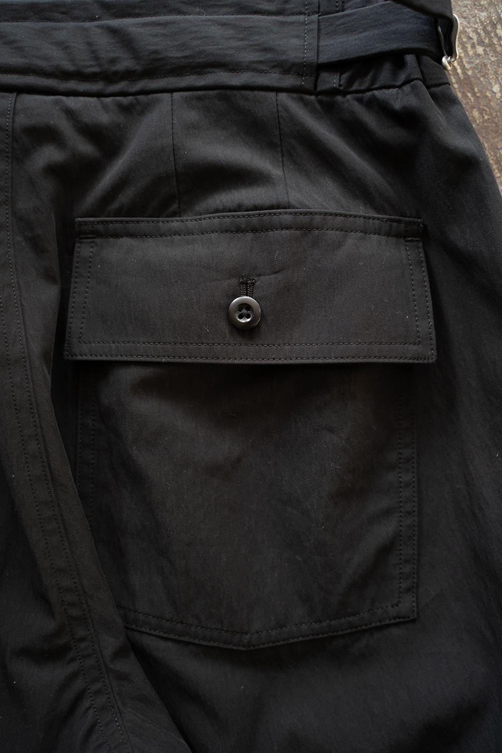 【ラスト1点】【24SS】2-Tack Cotton Nylon Baker Pants/2タックコットンナイロンベイカーパンツ(BLACK)