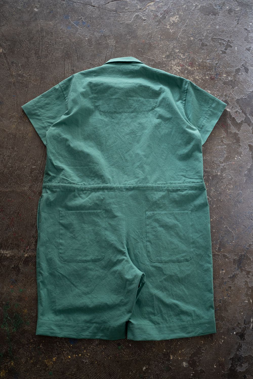 【26SS】"joint(short)"pajama【オールインワン】(washed light cotton GREEN)