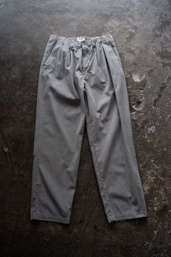 【26SS】ガーメントダイ2タックテーパードパンツ(SMOKE GREY)