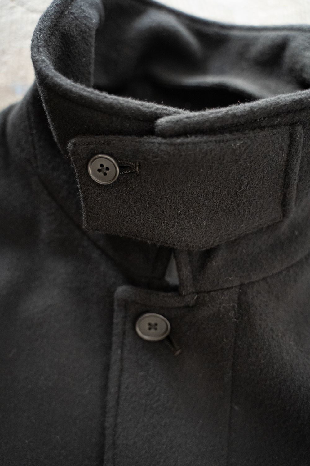 【ラスト1点】【22AW】ラムウールローデンクロスコート(BLACK)
