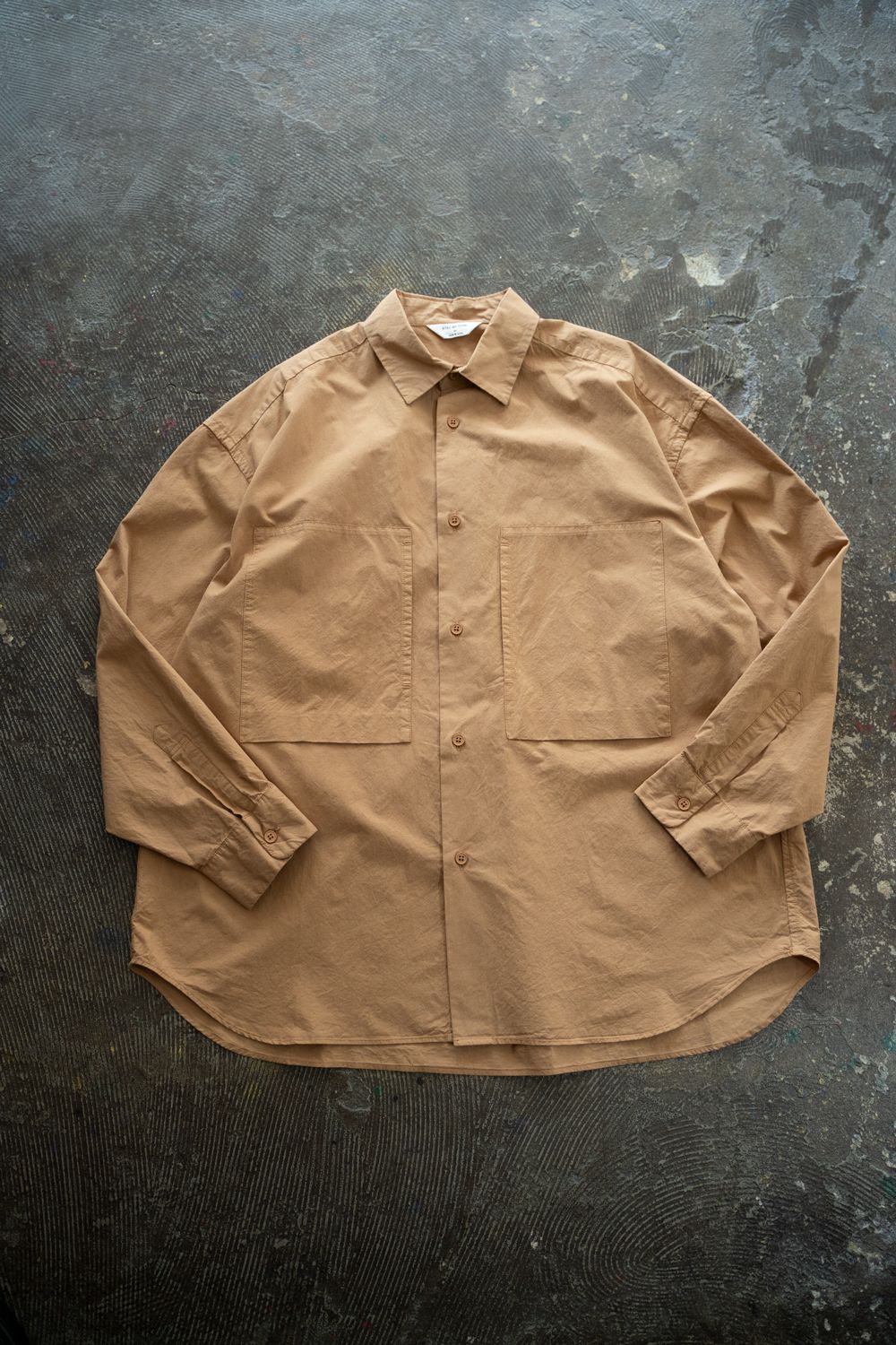 【ラスト1点】【25AW】ガーメントダイオーバーシャツ(PALE ORANGE)