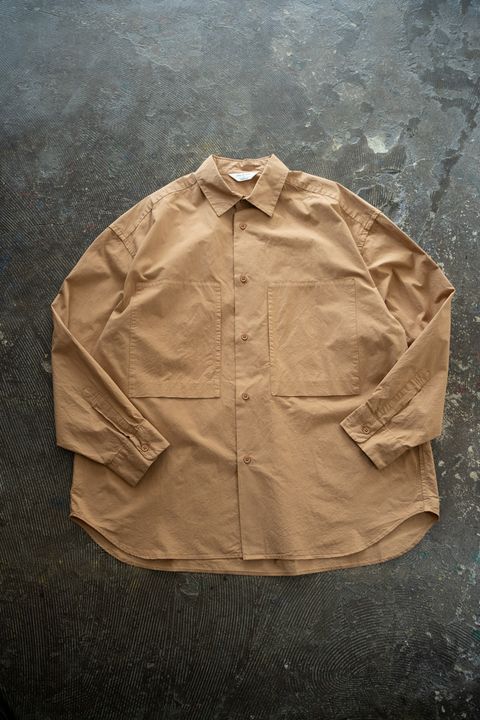 【ラスト1点】【25AW】ガーメントダイオーバーシャツ(PALE ORANGE)