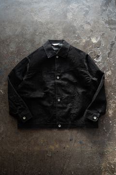 【26SS】8.5oz大麻混デニムブルゾン(BLACK)