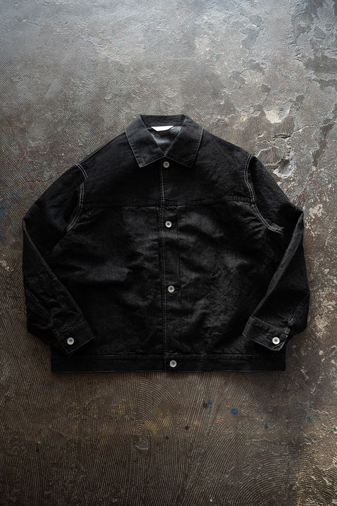 【26SS】8.5oz大麻混デニムブルゾン(BLACK)