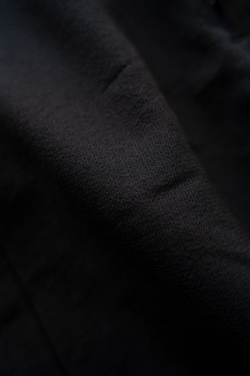 【256SS】ディープタックポリエステルワイドテーパードパンツ(BLACK)