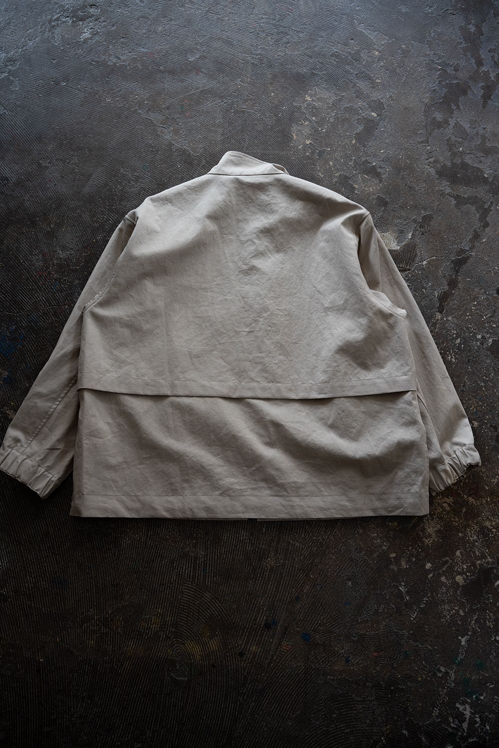 【26SS】コットン×リネンスタンドカラーブルゾン(TAUPE)