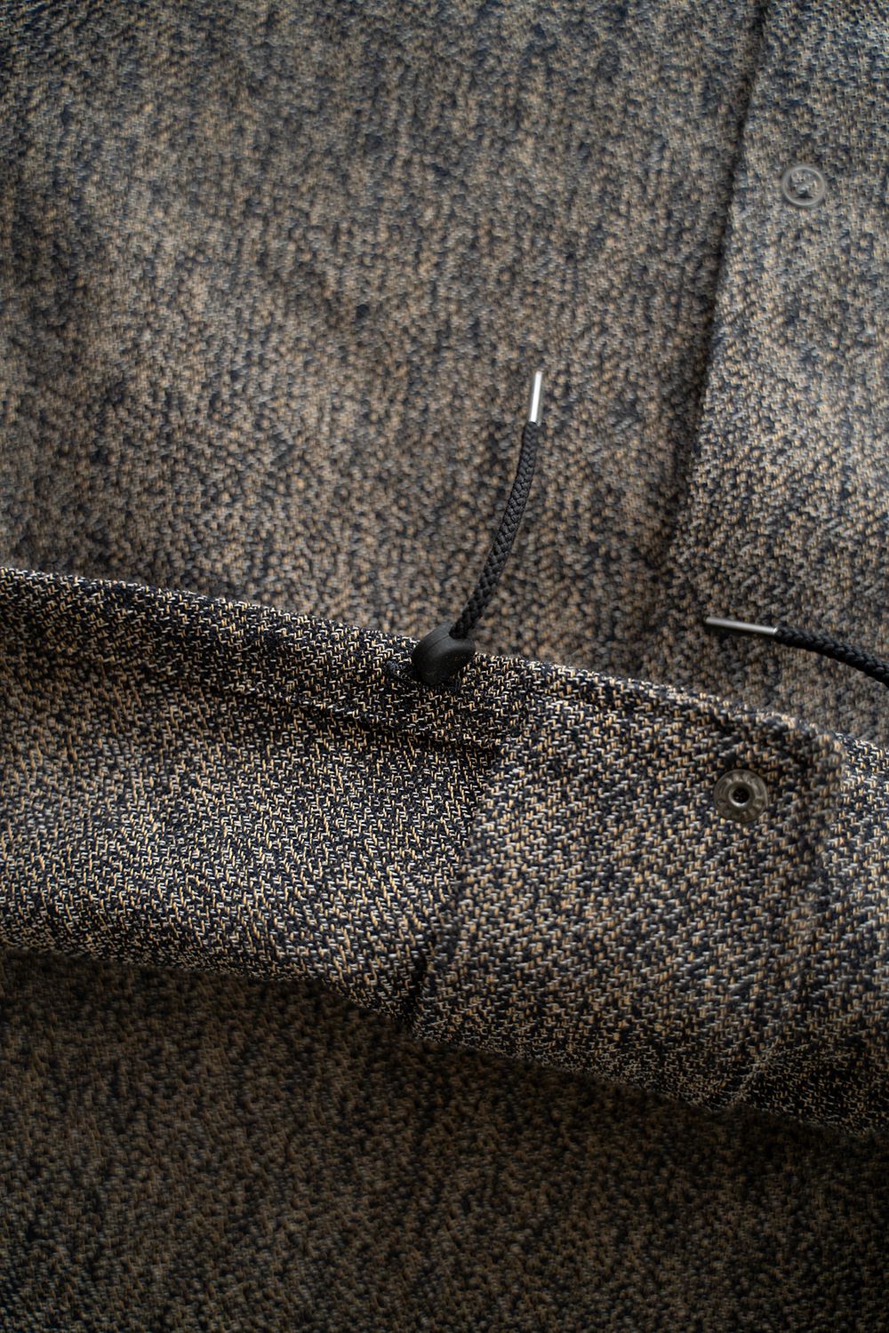 【ラスト1点】【23AW】綿ツイルコーチシャツブルゾン(MELANGE NAVY)