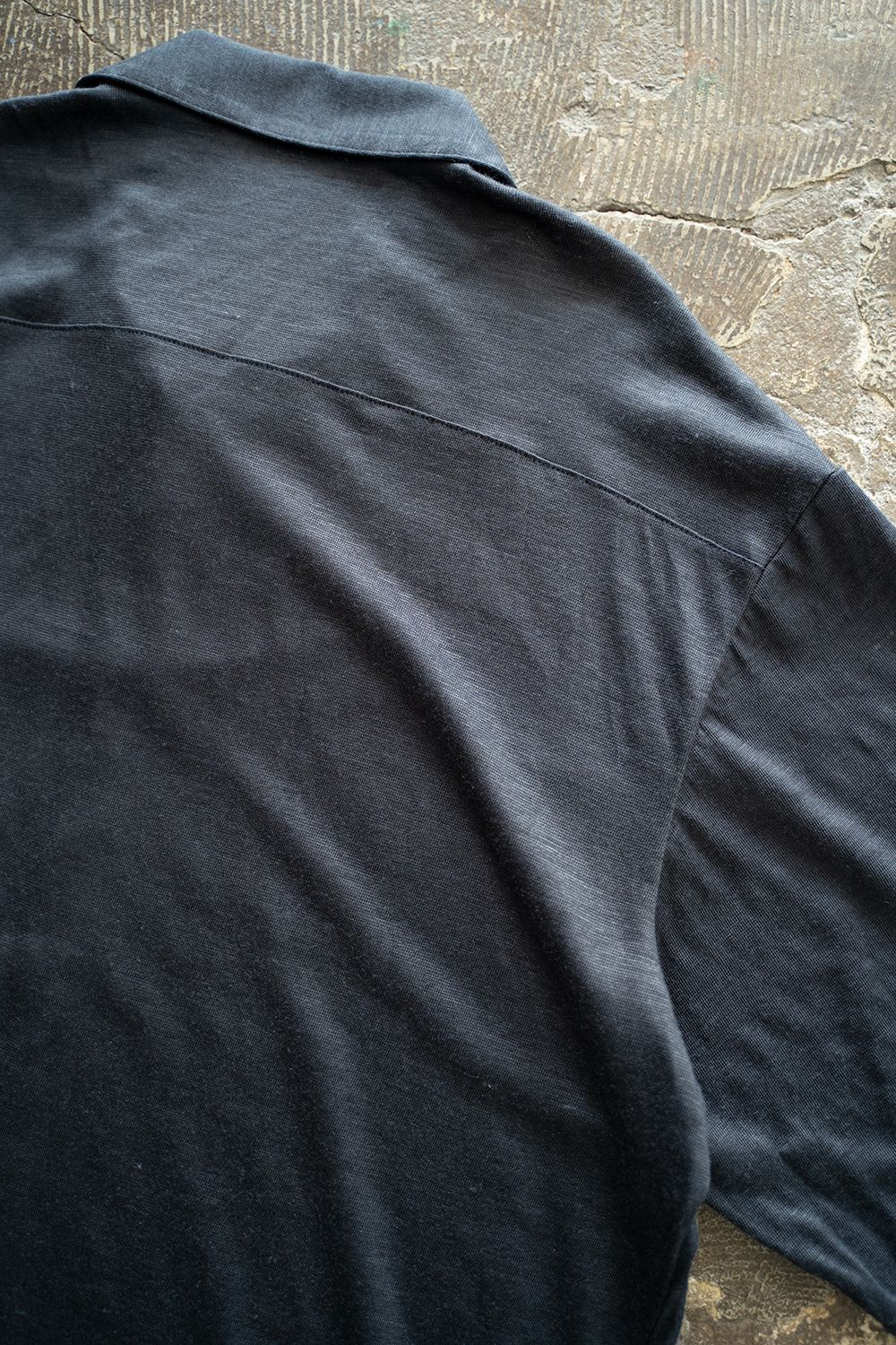 【ラスト1点】【25SS】ラミー半袖プルオーバーシャツ(NAVY)