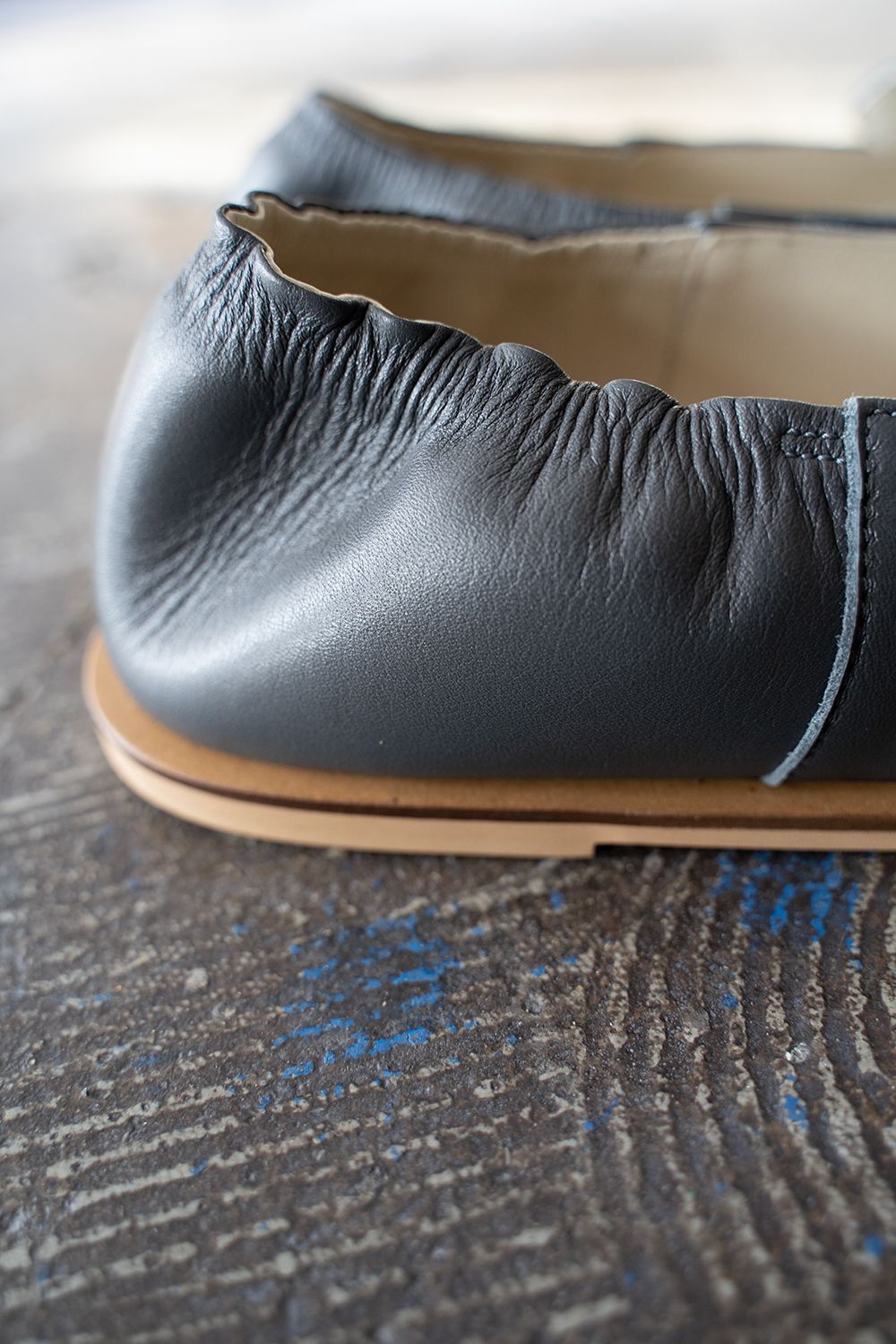 【ラスト1点】【23SS】レザースリッポン(SLATE GRAY)