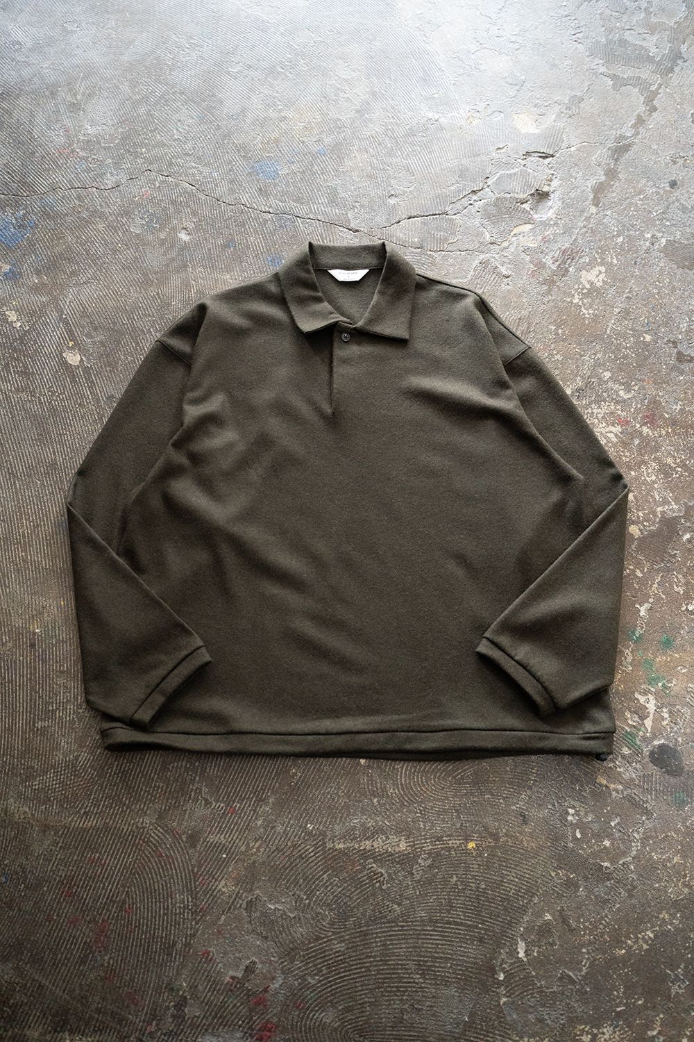 【25AW】ウール×シルクプルオーバー(OLIVE)